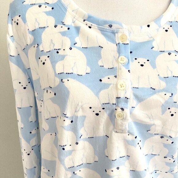 Target Polar Bear Soft Holiday Matching Family Pajama Set Wondershop™ Blue Med - Picture 5 of 11